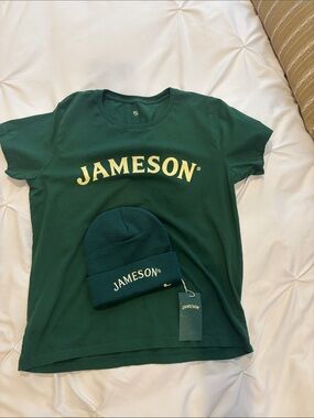 Jameson Green Logo Tee and Beanie Set